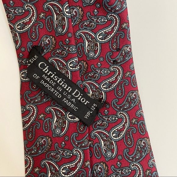 Vintage Christian Dior Tie Paisley Print - Picture 2 of 5
